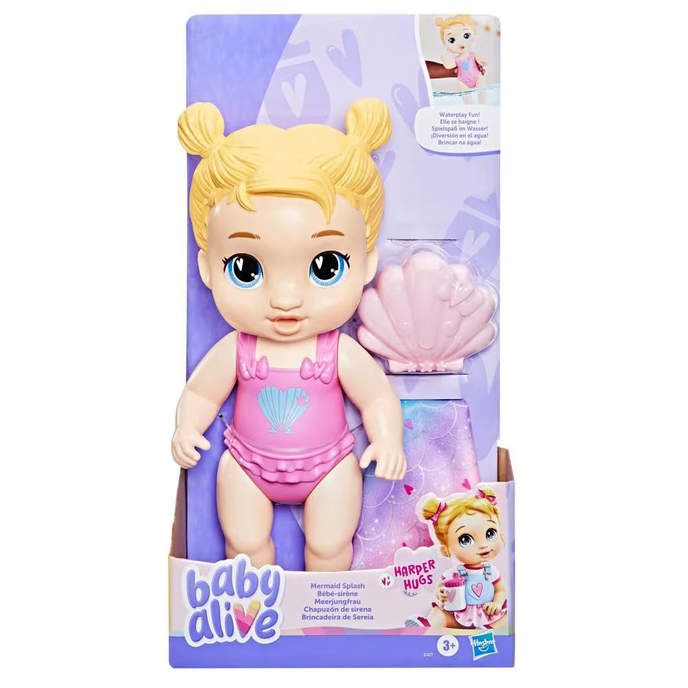 Baby Alive Mermaid Splash Bldh Harper G1477 - Colorland Toys