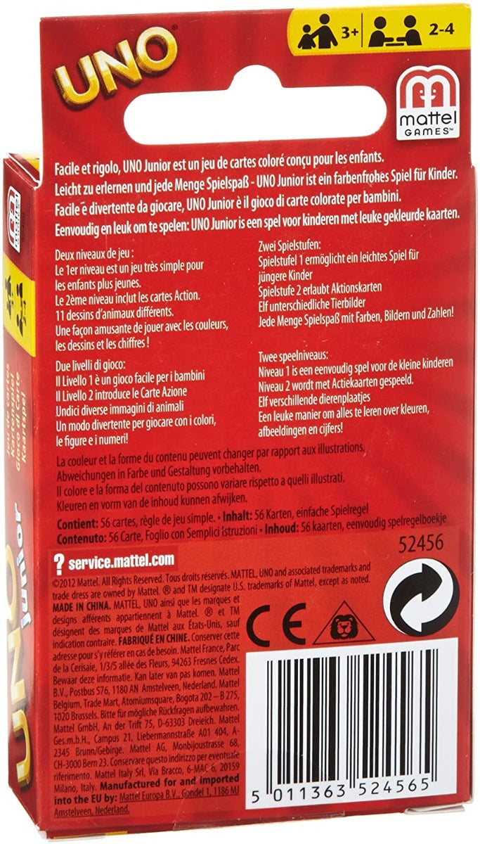Uno Junior Card Game 52456 - Colorland Toys