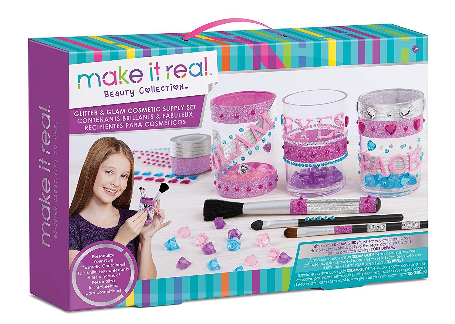 Make it Real Glitter and Glam Cosmetic Supply Set - Colorland Toys
