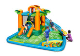 Happy Hop The Oasis 7-in-1 Water Park | Kids Inflatable Slide & Pool - Colorland Toys