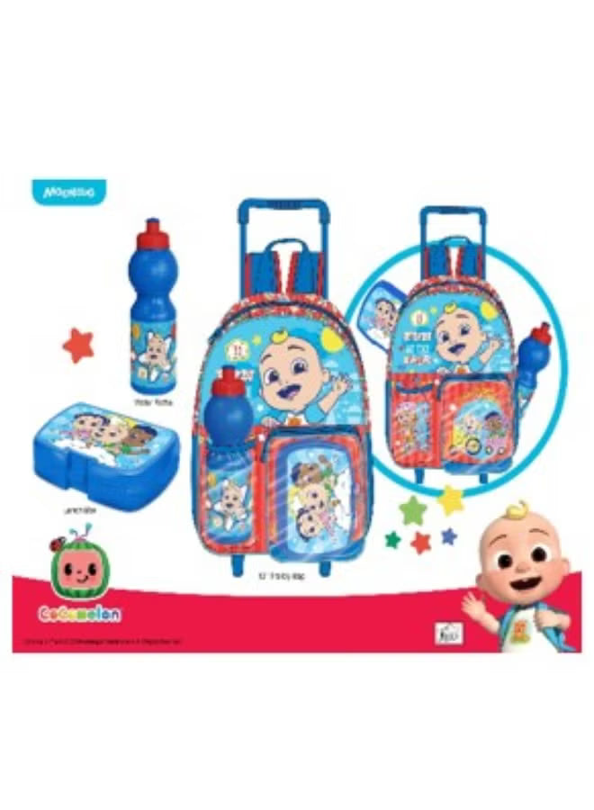 Cocomelon Junior 3 In 1 Trolley Bag 14-Inch FKR02463 - Colorland Toys