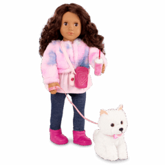 Our Generation Doll & Pomeranian Pup With Accs, Ines & Jojo BD31737Z