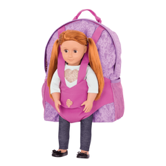 Our Generation Doll Hop On Carrier Backpack – Purple Hearts (BD37418Z) - Colorland Toys