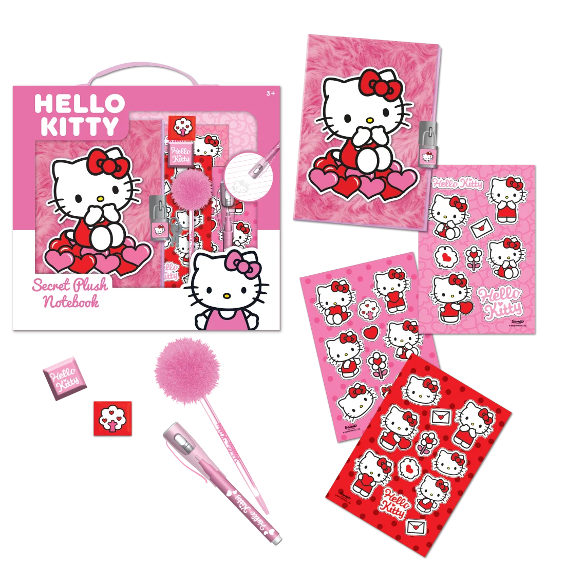 Hello Kitty Secret Plush Notebook FKART-HK-406 - Colorland Toys
