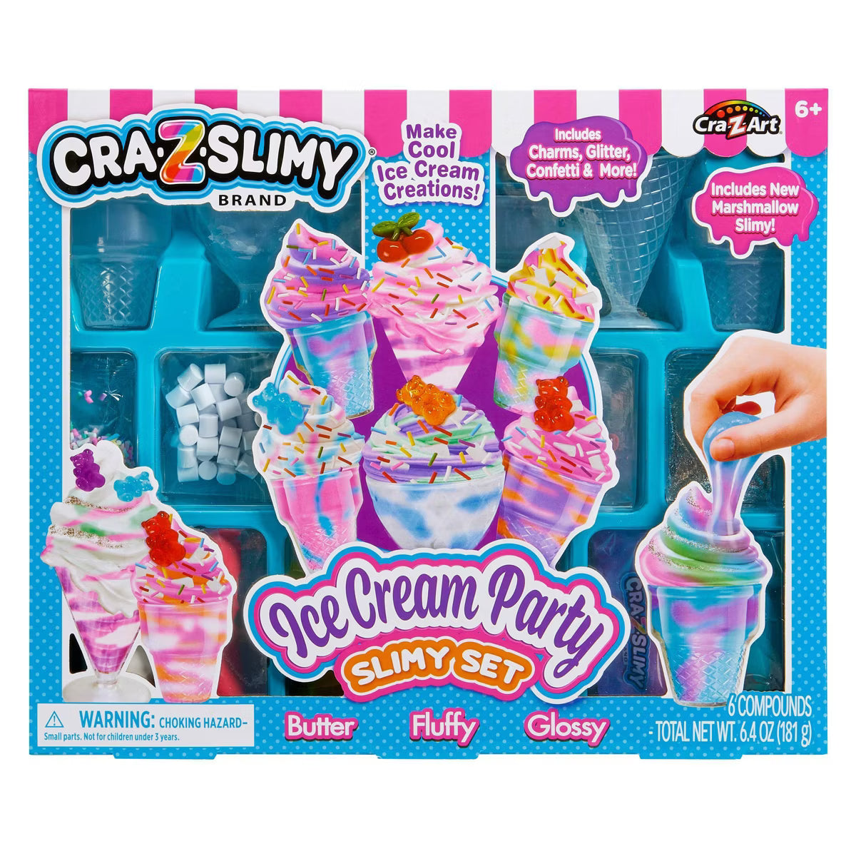 Cra-Z-Slimy Ice Cream Party Slime Set CA-60508 - Colorland Toys
