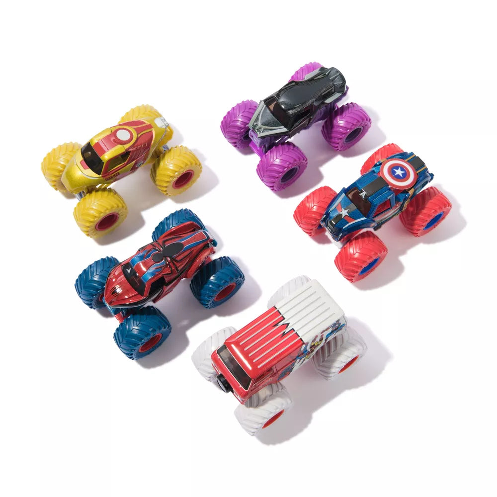 Monster Jam Mini Marvel Vehicle Scale 1:64 Pack of 5 6072344 - Colorland Toys