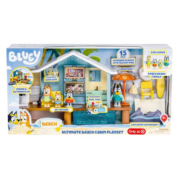 Bluey Beach S9 Ultimate Beach Cabin Exclusive 17587 - Colorland Toys