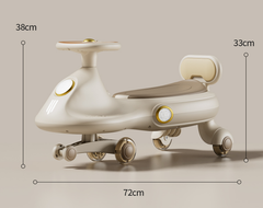 Premium Swing Car With Light & Music Green MN072 - Colorland Toys