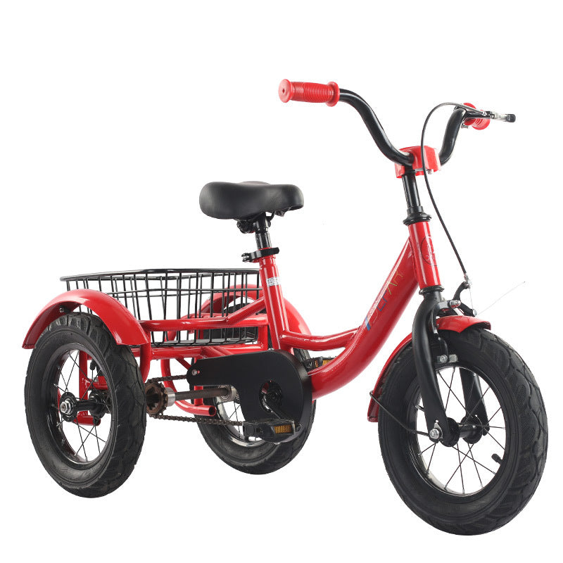 Bosheng Tricycle With Basket 12 Inch Red MN011 - Colorland Toys