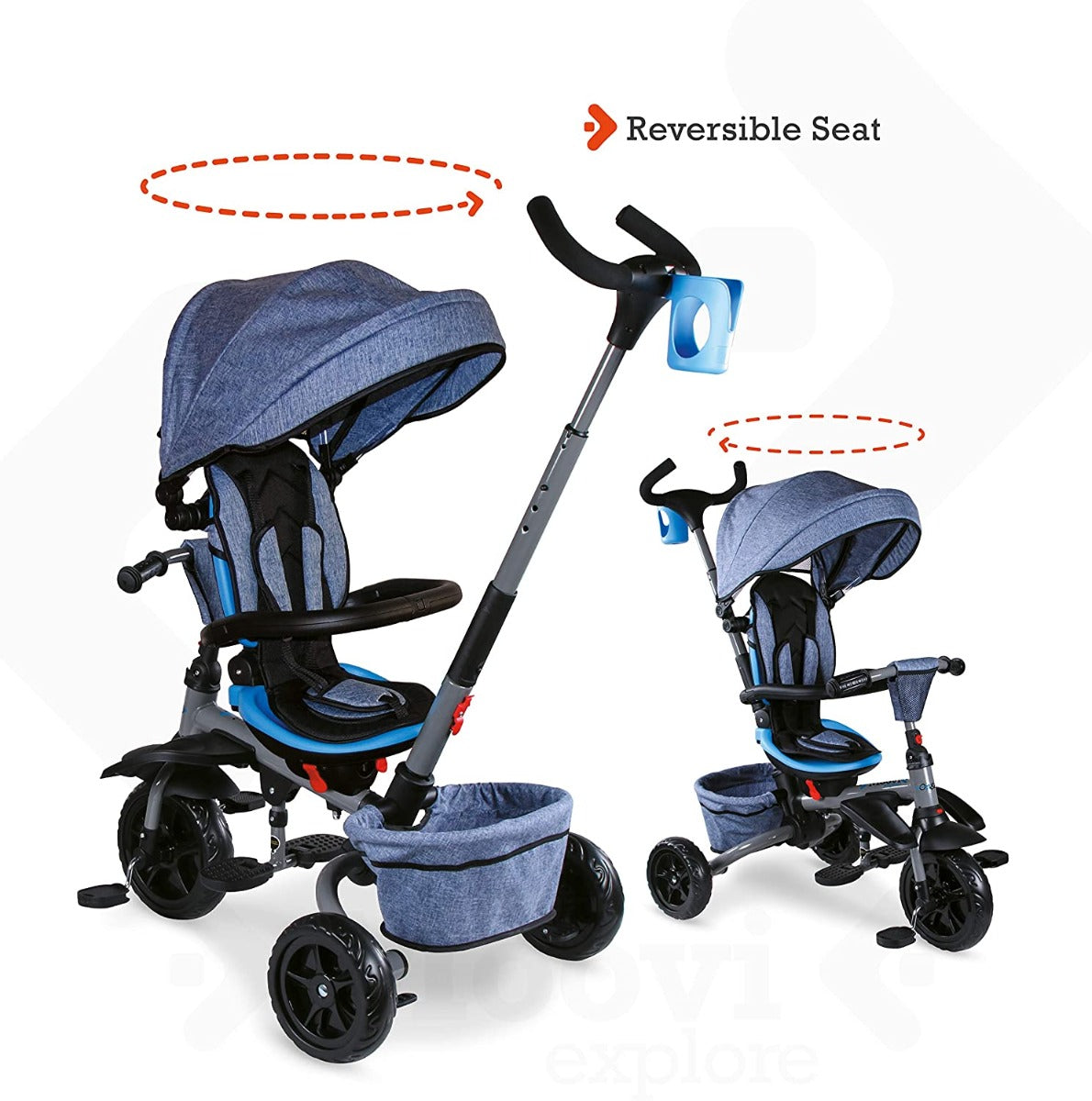 Mondo On & Go Moovi Explore Trike 5n1 Blue 28636 - Colorland Toys