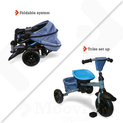Mondo On & Go Moovi Explore Trike 5n1 Blue 28636 - Colorland Toys
