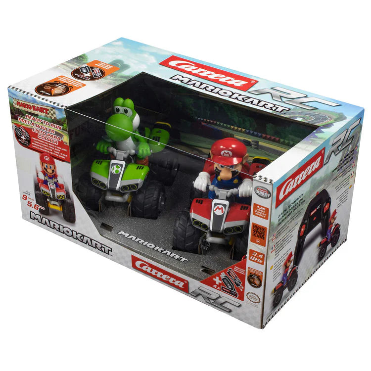 Carrera Rc Mario Kart Twin Pack Mario Quad 1:40 Mario & Yoshi 400022 - Colorland Toys