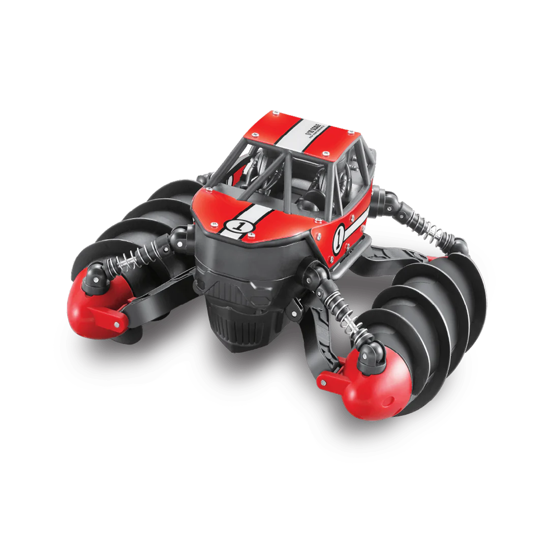 Nitro2Go RC Climbing Car – 360° Rotating 4WD Stunt Vehicle with Remote Control, 90 Min Playtime, Red (N2G-698060) - Colorland Toys