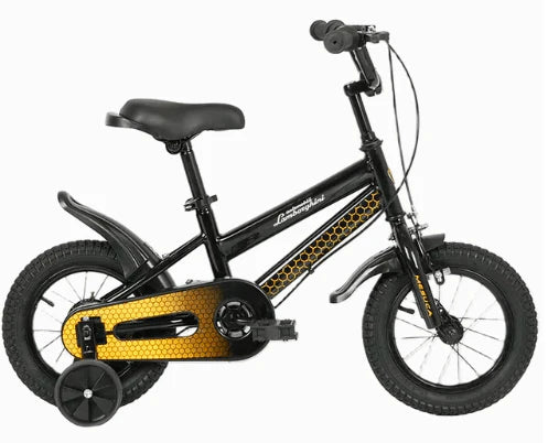 Lamborghini Kids Bicycle 12 Inch Black/Yellow LBK013-YS - Colorland Toys