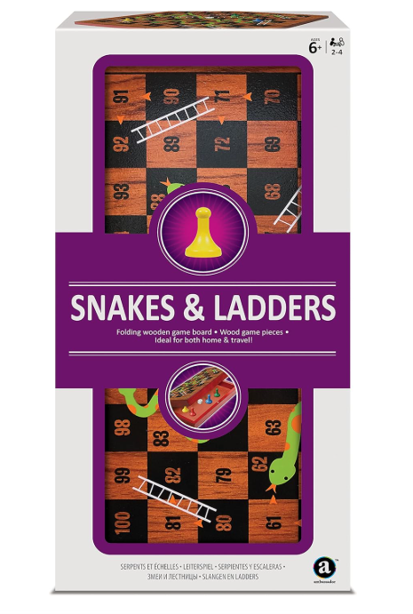 Ambassador Folding Wood Snake & Ladders Set TG1903 - Colorland Toys