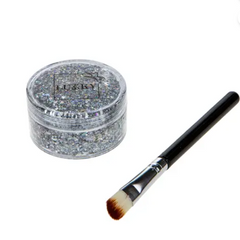 Lukky Body Glitter Gel with Brush - Silver 25ml LUK-T11926 - Colorland Toys