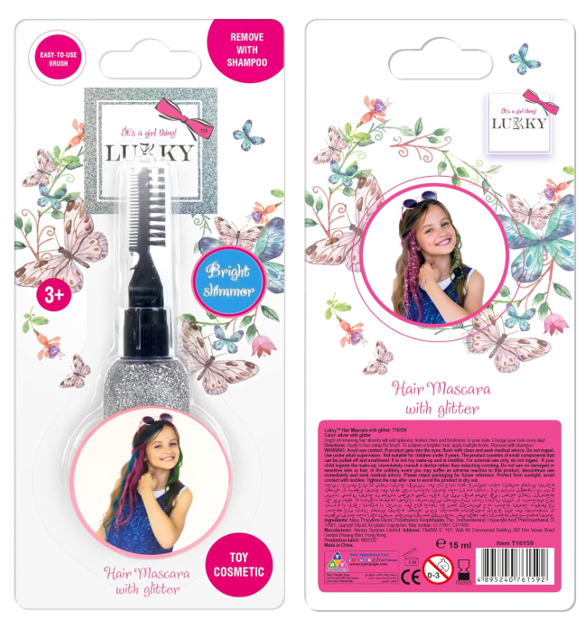 Lukky Hair Mascara with Glitter - Silver 15ml LUK-T16159 - Colorland Toys
