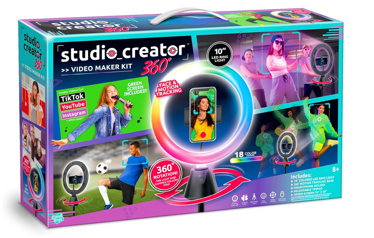 Studio Creator 360° Rotating Studio Video Maker Kit INF028 - Colorland Toys