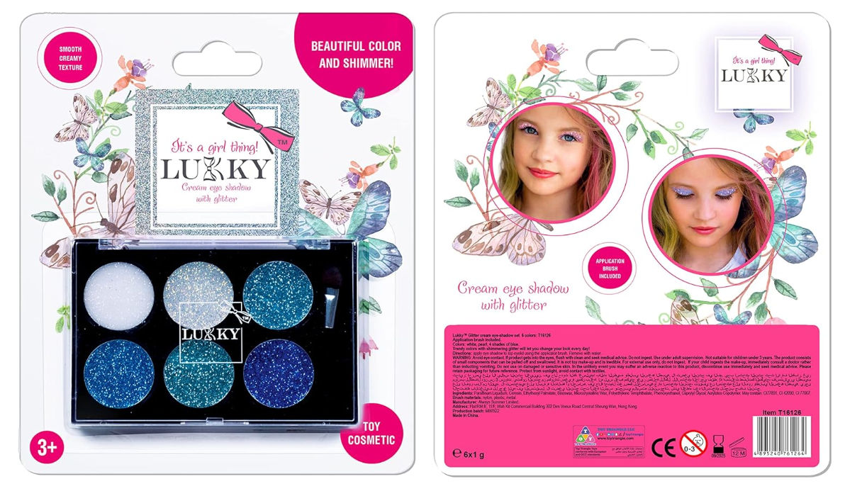 Lukky Eye Shadow Cream with Glitter with Brush Applicator WPB 6ml LUK-T16126 - Colorland Toys