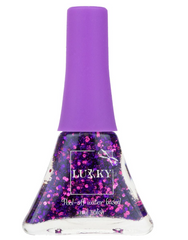 Lukky Peel-Off Nail Polish Confetti 15k - Purple Glitter 5.5ml LUK-T14132 - Colorland Toys