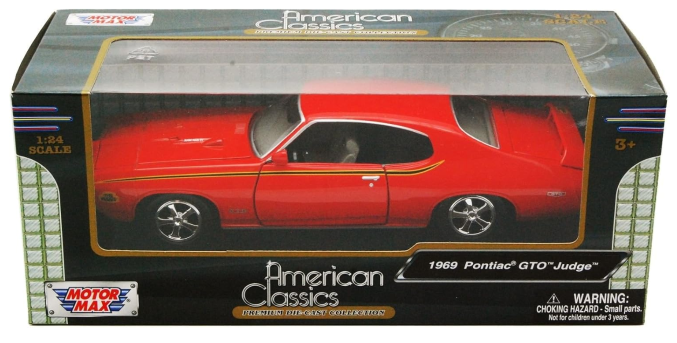 Motor Max 1969 Pontiac GTO Judge Orange 1:18 Series 73133 - Colorland Toys