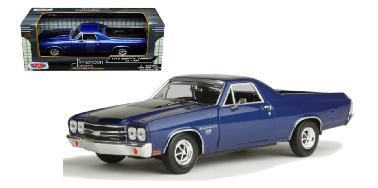 Motor Max 1970 Chevy El Camino SS 396 Blue 1:24 Series 79347 - Colorland Toys