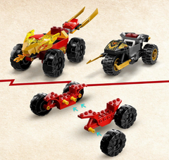 LEGO Ninjago Dragon's Rising Kai and Ras's Car and Bike Battle - Colorland Toys