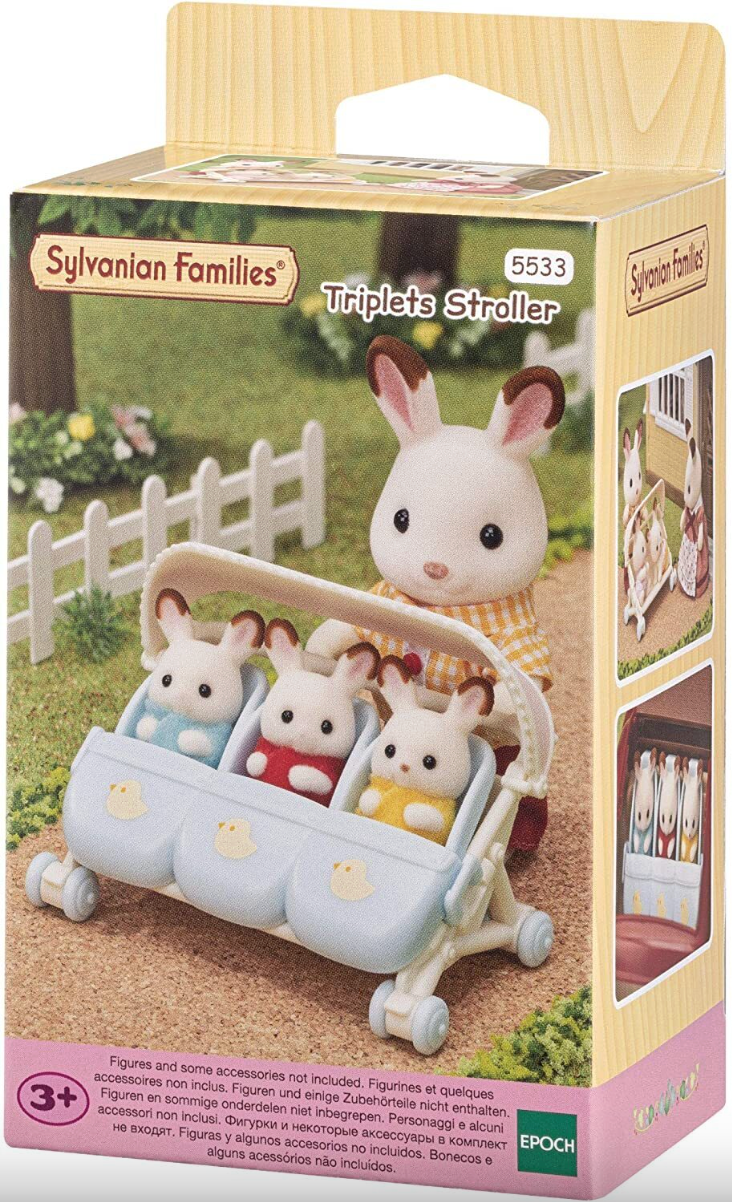 Sylvanian Families - Triplets Stroller 5533 - Colorland Toys