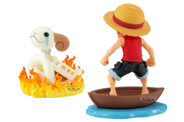 Banpresto One Piece World Collectable Figure Log Stories-Monkey.D.Luffy & Going Merry BP28928P - Colorland Toys