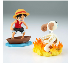 Banpresto One Piece World Collectable Figure Log Stories-Monkey.D.Luffy & Going Merry BP28928P - Colorland Toys