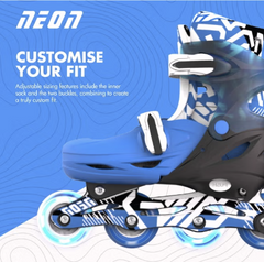 Yvolution Neon Combo Skates 12-2 Goteki Blue NC46B4