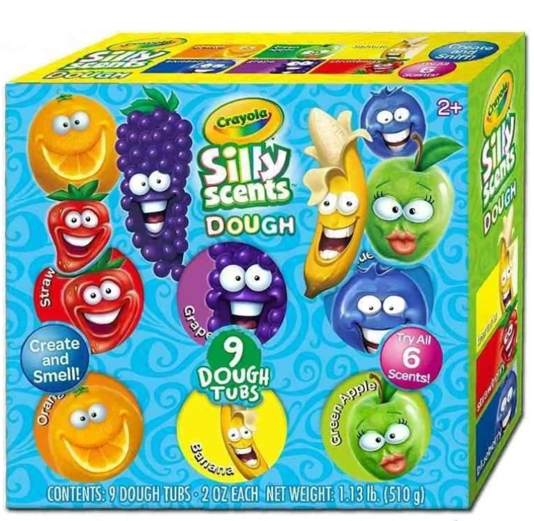 Crayola Silly Scents Pack of 9 Dough Tubs A1-2185 - Colorland Toys