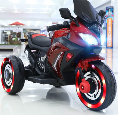 Motor Bike Three Wheeled Ride On Red Y-MB2558/R1142 - Colorland Toys