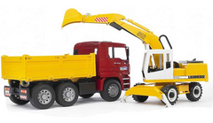 Bruder MAN Construction Truck & Liebherr Excavator 02751