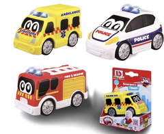 BBJunior Police Car, Fire Truck, Ambulance Free Wheeling 16-89110