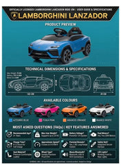 Lamborghini Lanzador Kids Electric Car Pink | LB-8060EL