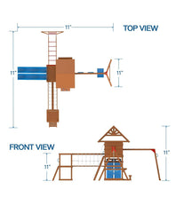 DYNAMIC SPORTS ARABIAN BIGHORN WOODEN SWING SET - Colorland Toys
