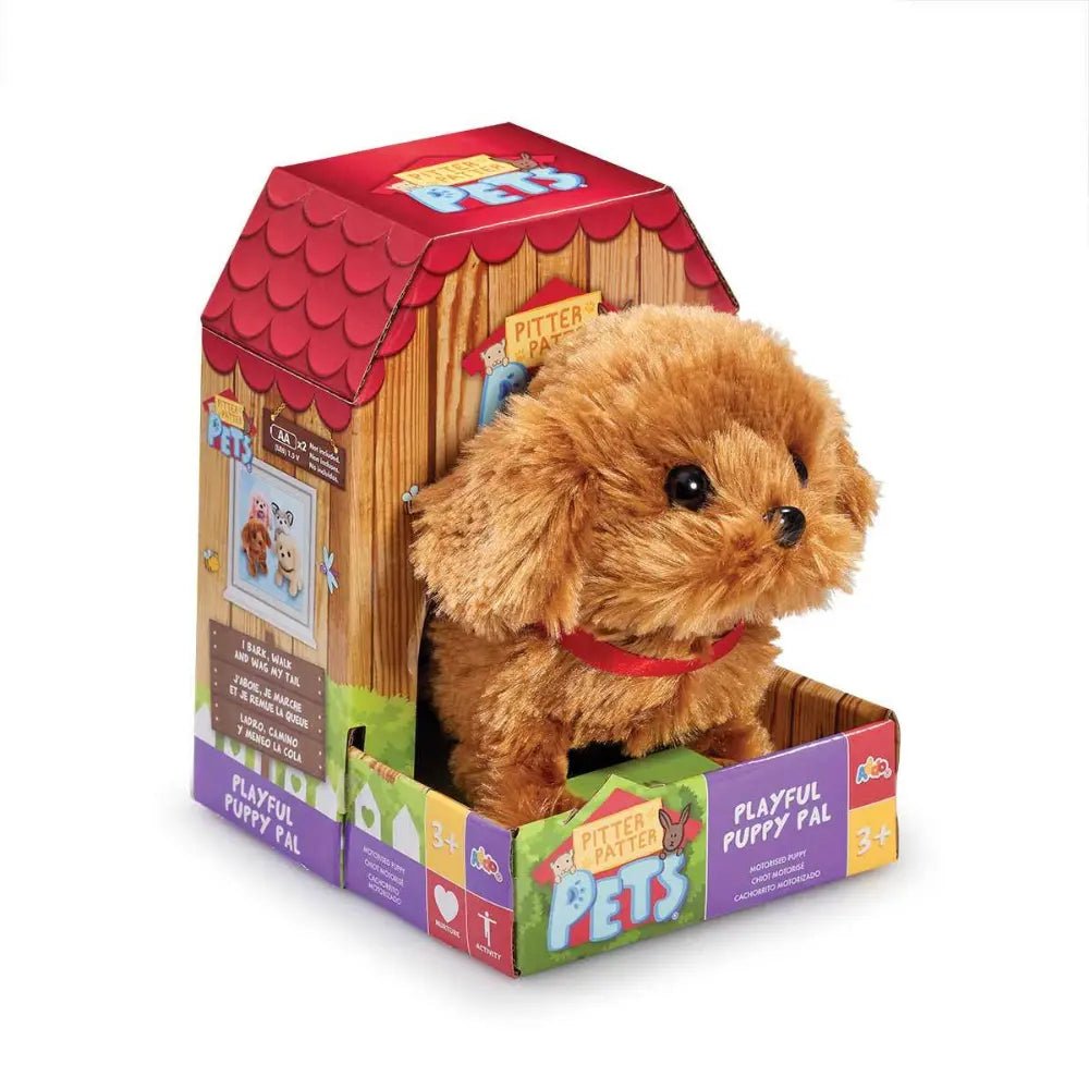 ADDO Playful Puppy Pal – Interactive Chocolate Lab Plush - Colorland Toys