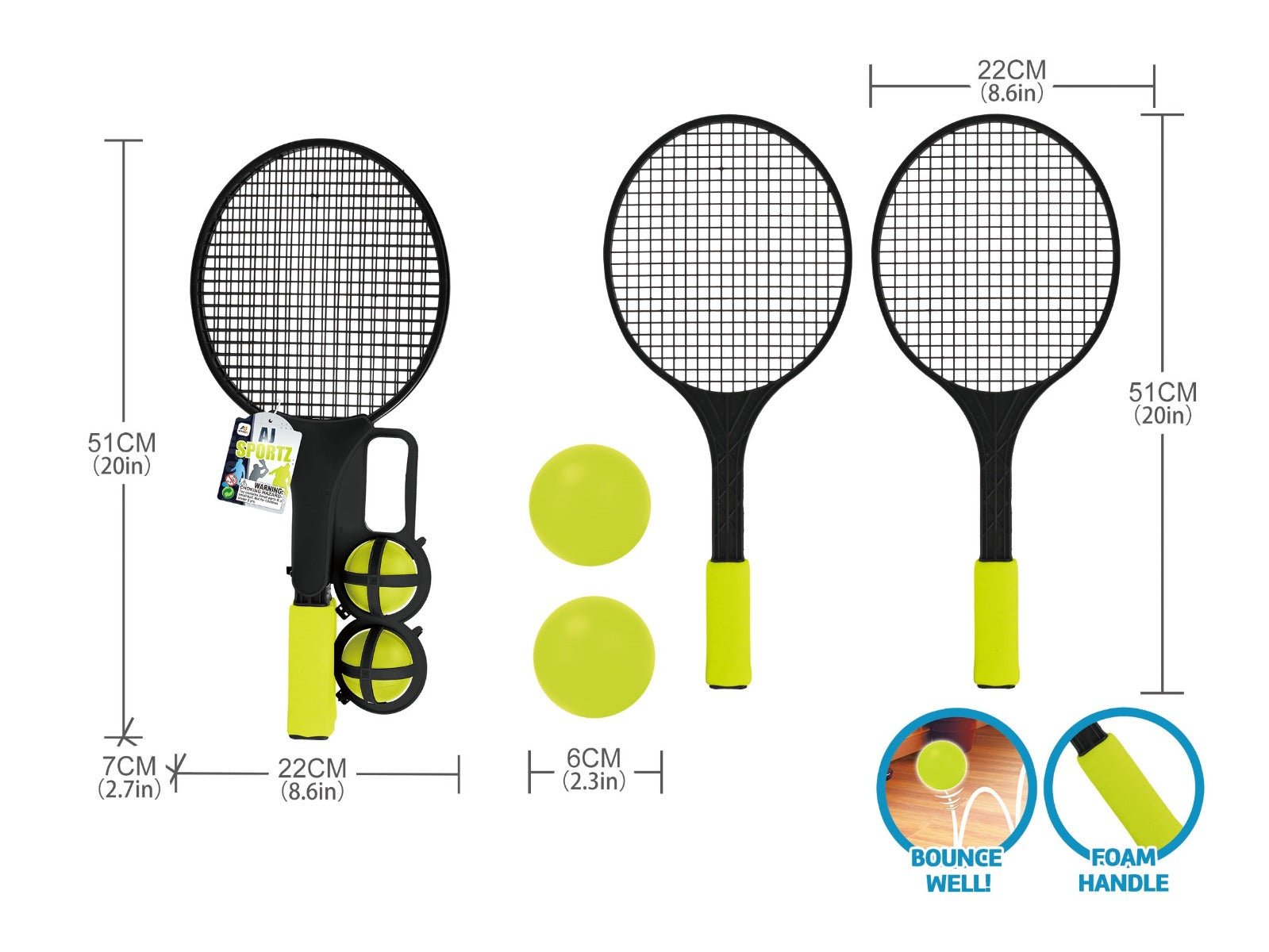 AIG Tennis Set AZ1109 - 1RK - Colorland Toys