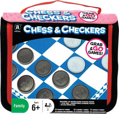 Ambassador Grab & Go Games - Travel Chess And Checkers - Colorland Toys