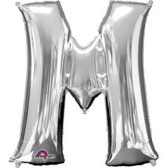 Anagram Supershape Balloons Silver - Letter M 33inch 32971 - Colorland Toys