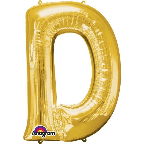 Anagram Supershape Balloons Gold - Letter D 33inch 32953 - Colorland Toys