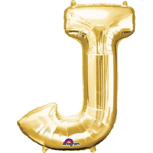 Anagram Supershape Balloons Gold - Letter J 33inch 32966 - Colorland Toys