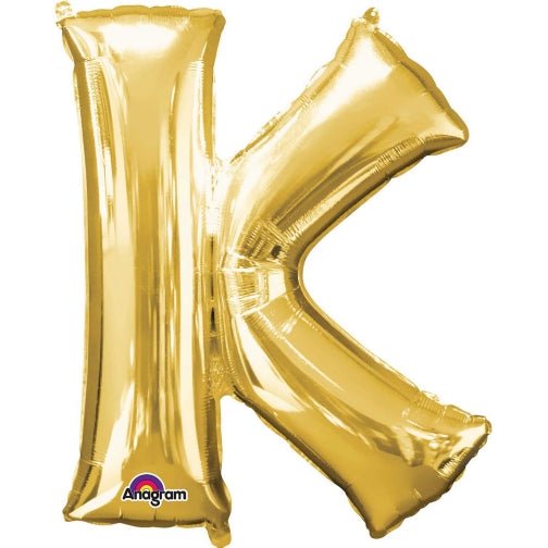 Anagram Supershape Balloons Gold - Letter K 33inch 32968 - Colorland Toys