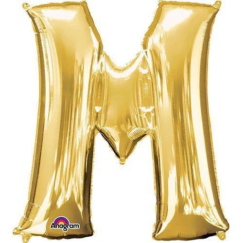 Anagram Supershape Balloons Gold - Letter M 33inch 32972 - Colorland Toys