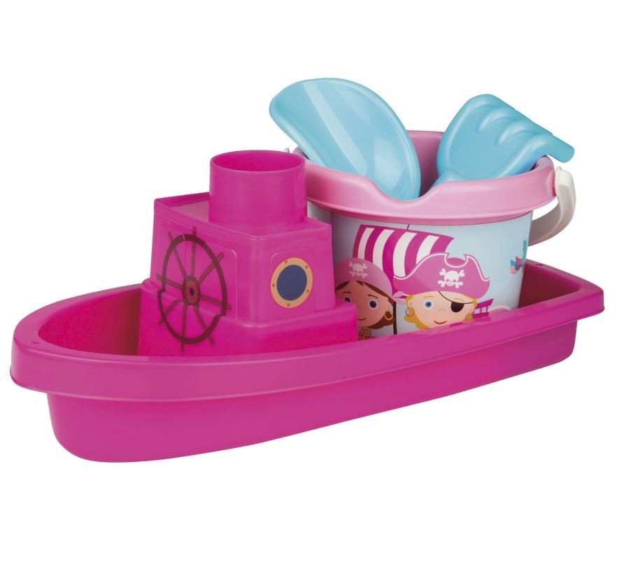 Androni Pirate Boat Stand Beach Set - Pink - Colorland Toys