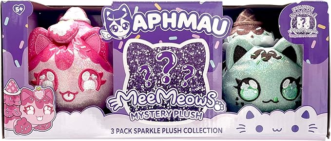 Aphmau MeeMeow Plush 3 - Pack Sparkle Ice Cream 6 - Inch BON - 60203IC - Colorland Toys