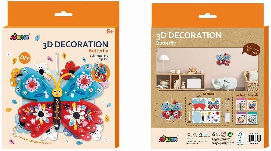 Avenir 3D Decoration Kit - Butterfly AVPZ215068 - Colorland Toys