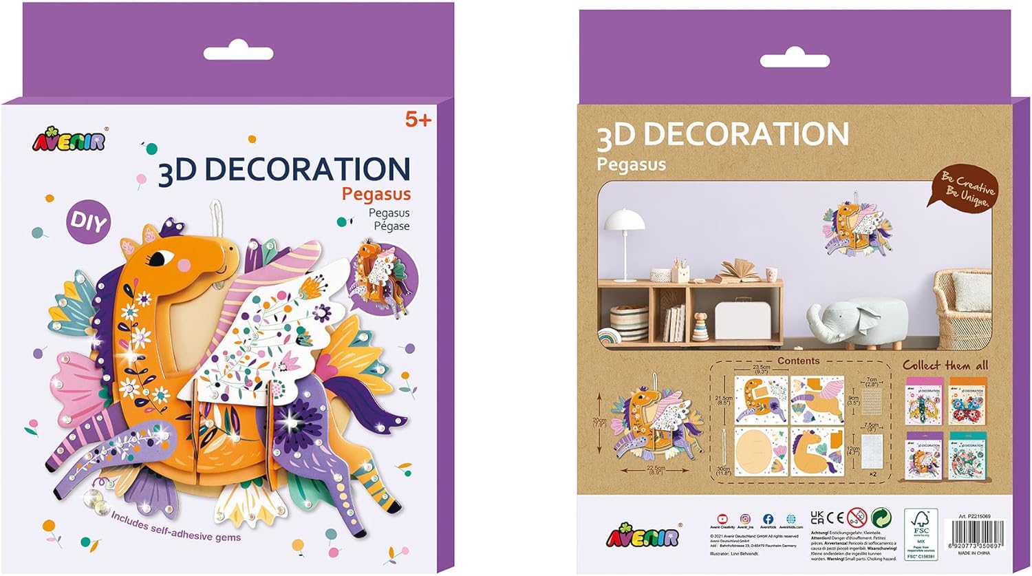 Avenir 3D Decoration - Pegasus AVPZ215069 - Colorland Toys