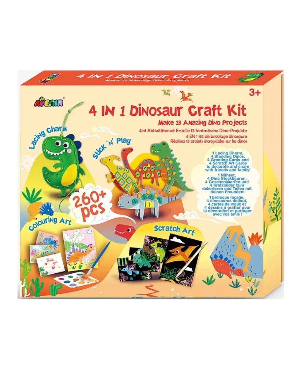 Avenir 4 in1 Dinosaur Craft Kit AVCH221773 - Colorland Toys